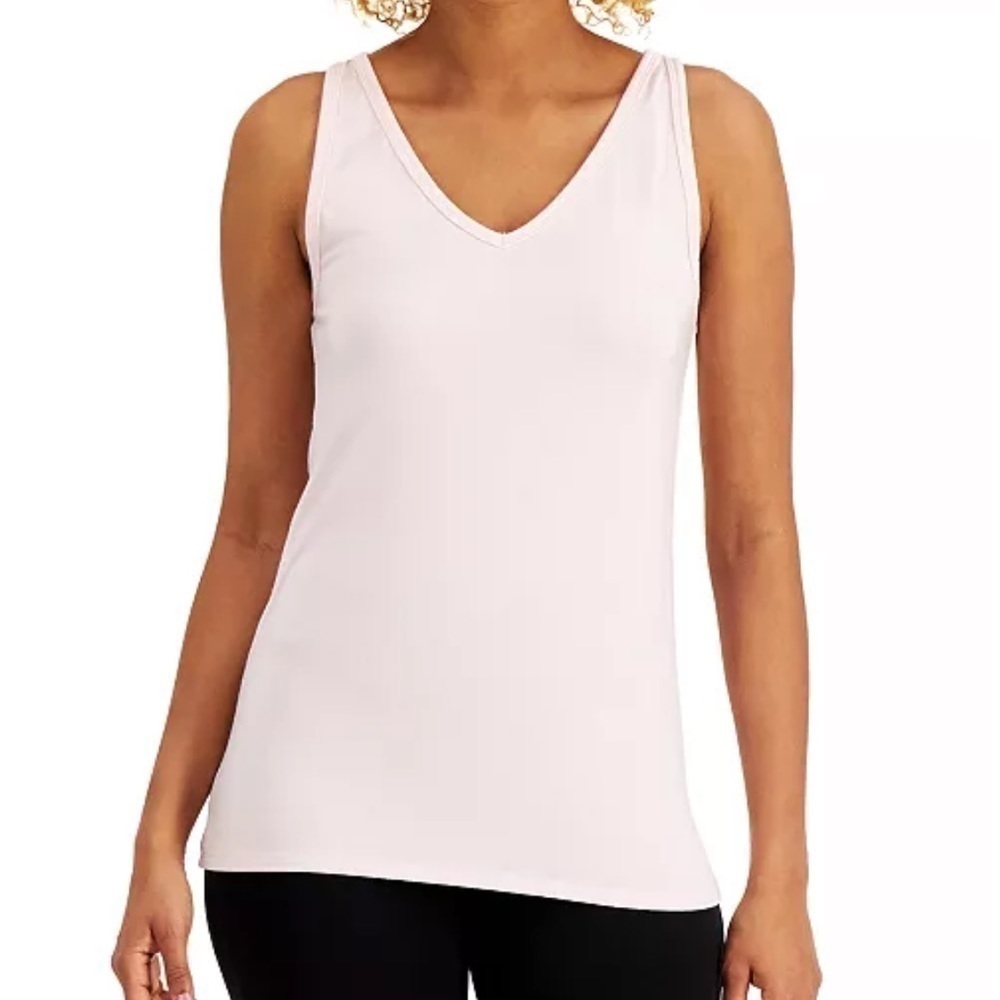 NWT Alfani woman’s Modal tank top light pink vneck size medium